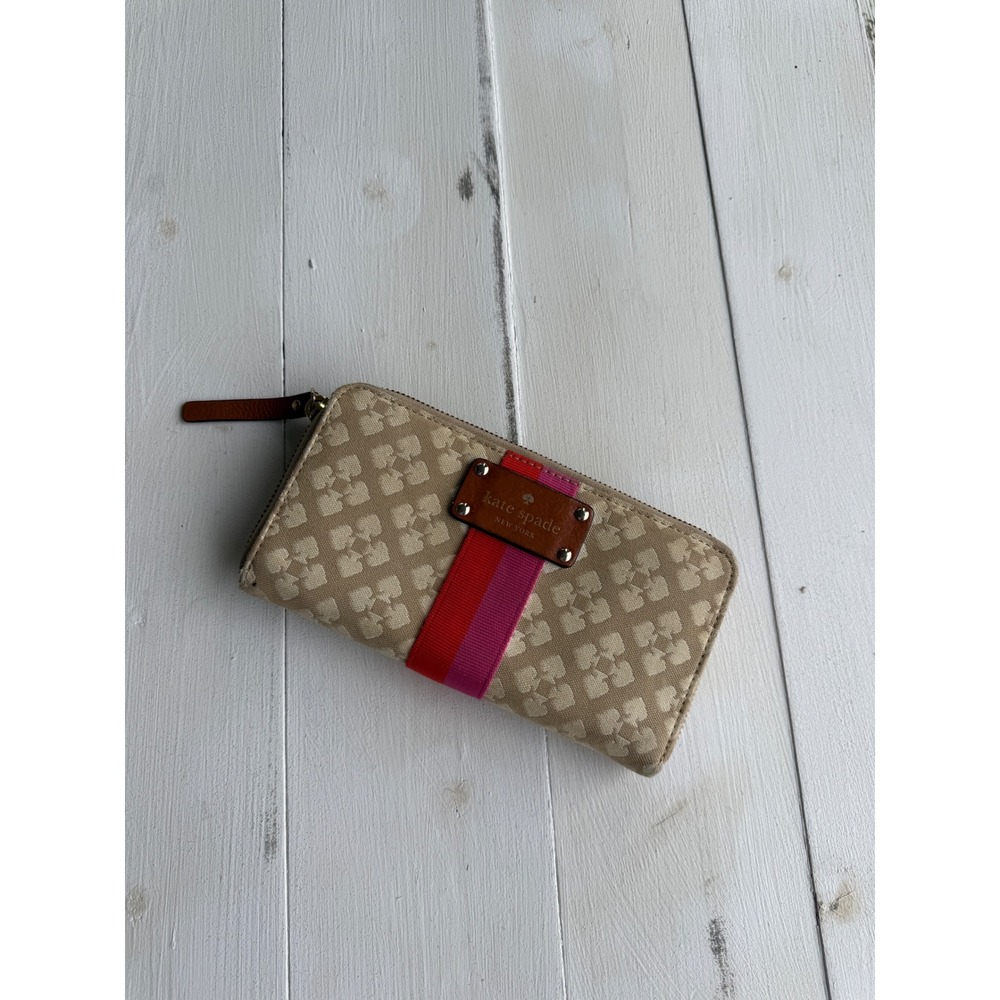 Kate Spade Neda Classic Noel Stucco Zip Around Continental Wallet